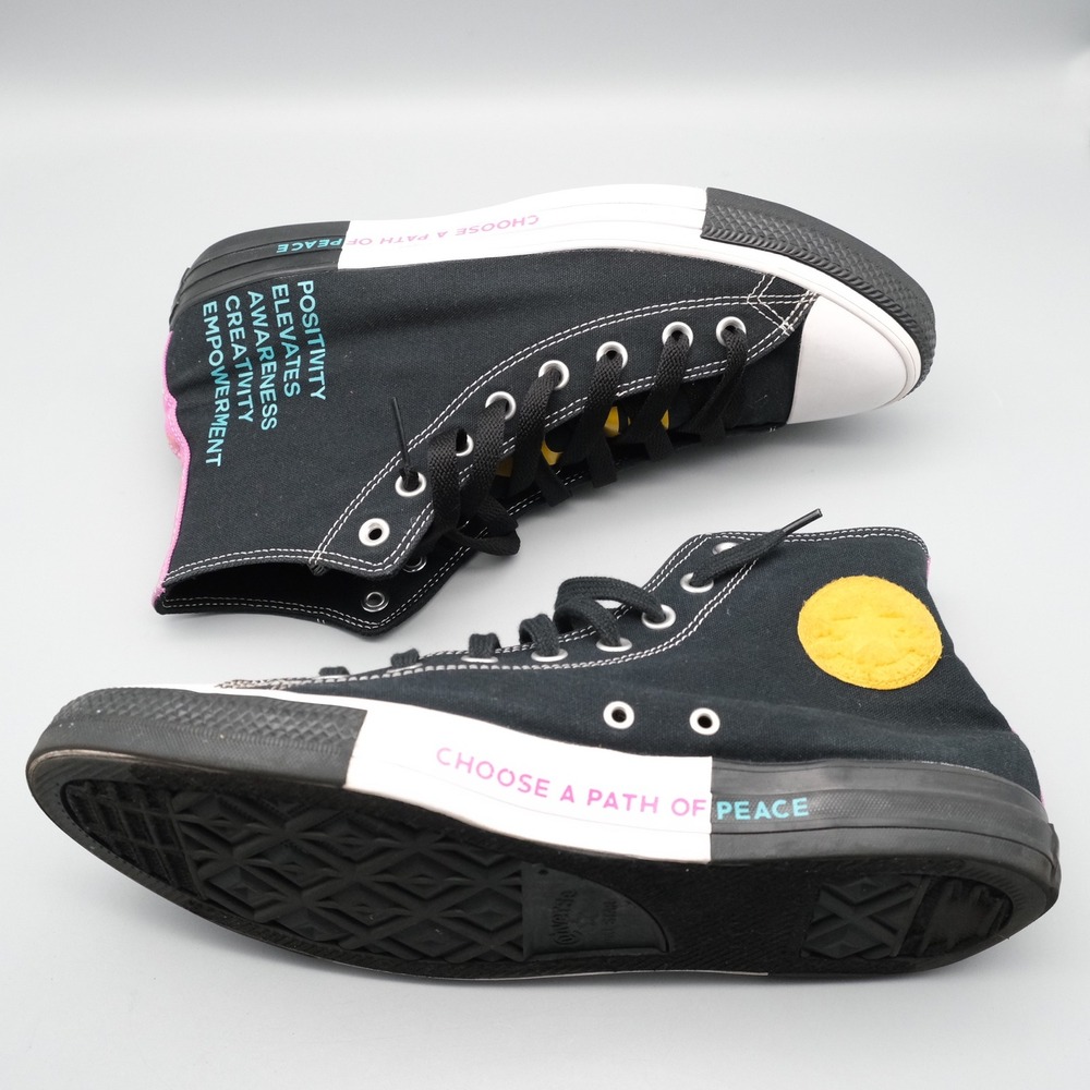 Converse Chuck Taylor All Star Seek Peace High Top Mens10.5  Black Peace Graphic - Picture 3 of 12